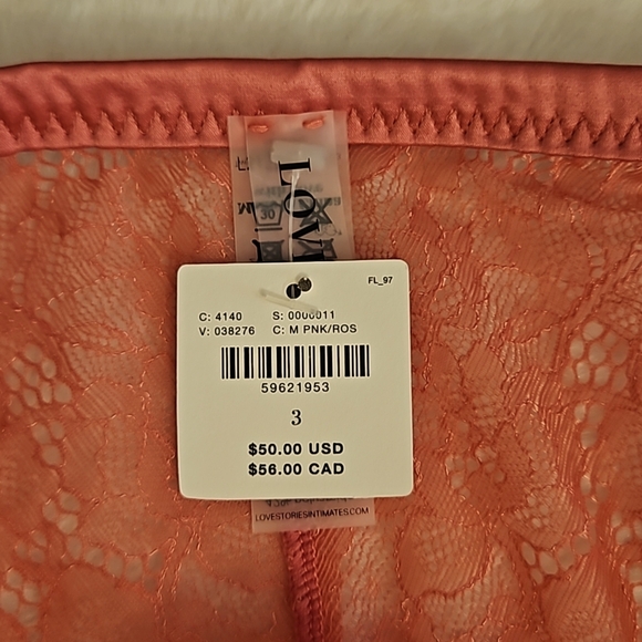 LOVE STORIES Lace Bikini Panties sz Large - Picture 5 of 8